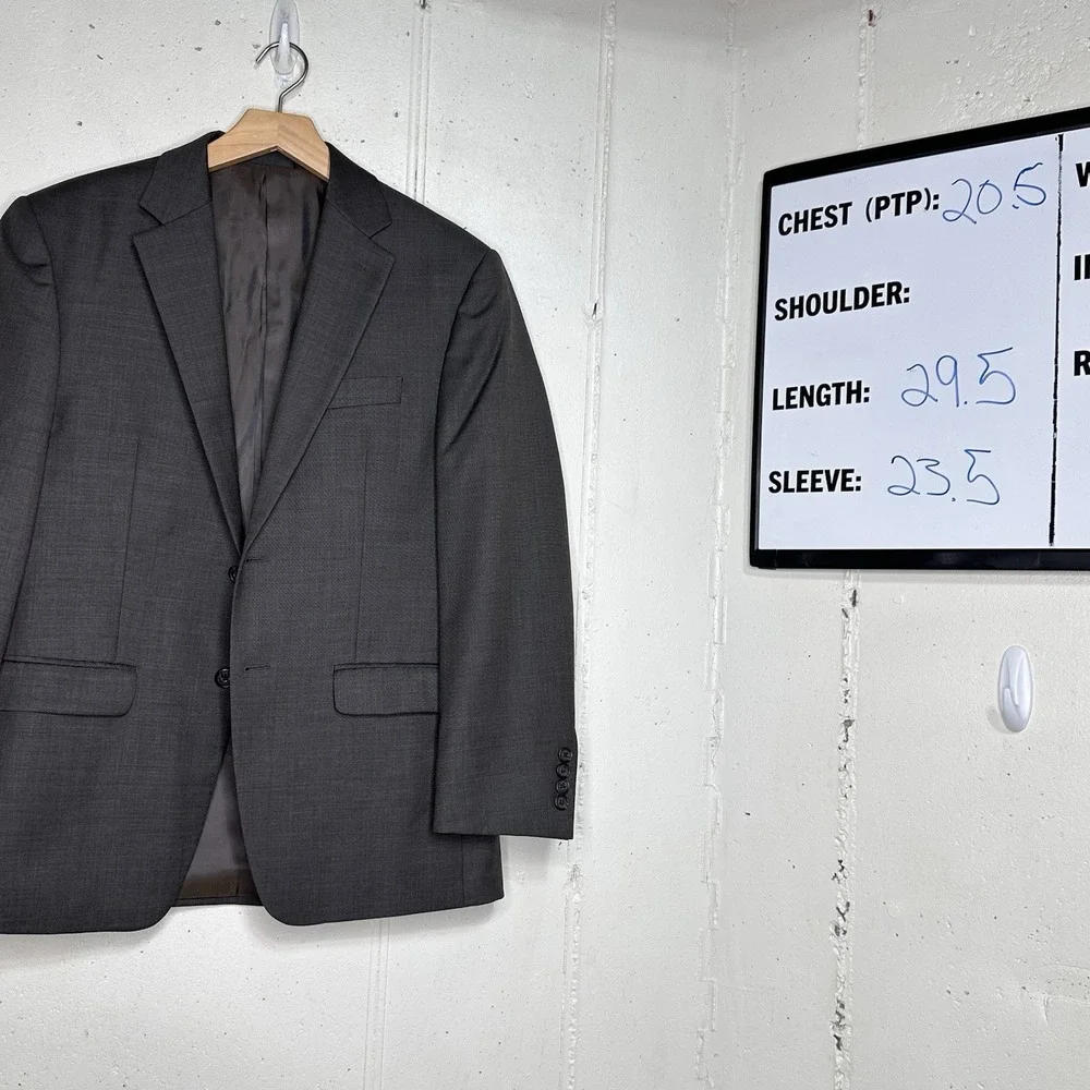 Lauren Ralph Lauren Men's 38S Blazer Grayish Brown 100% Wool 2 Button Sport Coat